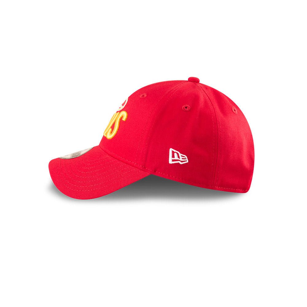 Gold Coast Suns Hat - 2025 AFL Badged Red OTC 9Forty Strapback Cap - New Era